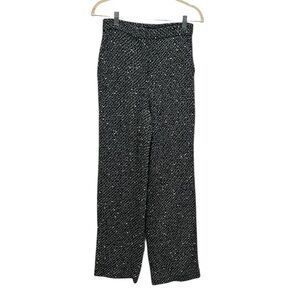 Zara black and white wide leg trouser pants size XS NWT